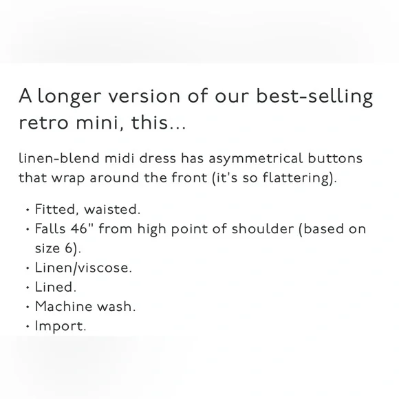 Madewell Linen-Blend Button-Wrap Midi Dress - Lighthouse (6) - Picture 5 of 8